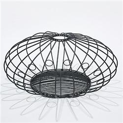 John Risley, wire ottoman, USA, c. 1965, enam