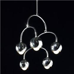 1970s, hanging fixture, USA, chrome-plated st