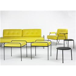 1960s, outdoor furniture set, USA, enameled s