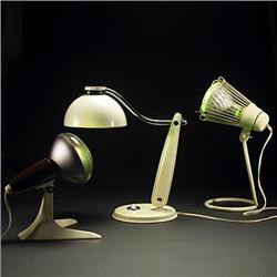 French, table lamps, collection of three, c.