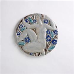 Edouard Cazaux, wall plaque, France, c. 1940,