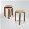 Image 1 : Alvar Aalto, L-leg stools, set of three, Finm