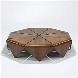 Brazilian, coffee table, c. 1960, rosewood, i