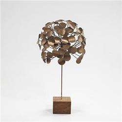 C. Jere, tree, USA, c. 1969, copper, brass, w