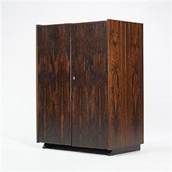 Danish, compact desk, c. 1960, rosewood, 32 w