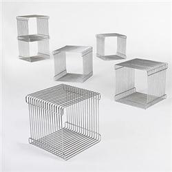 In the manner of Verner Panton, stools, set o