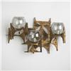 Image 1 : Spanish, light fixture, c. 1970, bronzed stee