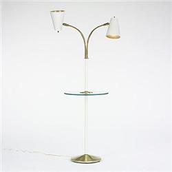 American, lamp table , c. 1955, enameled and
