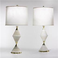 Gerold Thurston, lamps, pair, USA, c. 1958, g