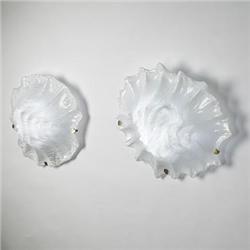 Toni Zuccheri, sconces, pair, Venini, Italy,