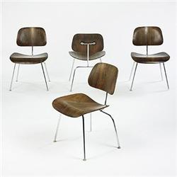 Charles and Ray Eames, DCM chairs, set of fou