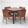 Image 1 : Edward Wormley, card table and set of four ch