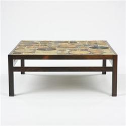 Roger Capron, attribution, coffee table, Fran