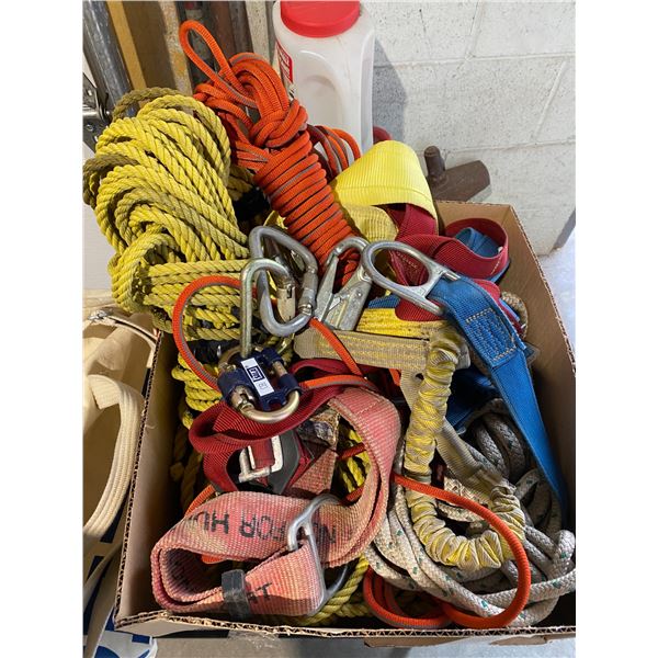 Box of ropes and straps