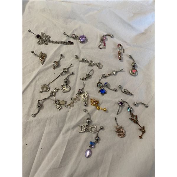 Lot belly button jewelry