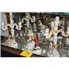 Image 1 : PORCELAIN "LOVERS" COLLECTION, CANDELABRA & COMPOTE (MINOR CHIP) (3 PCS)