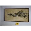 Image 1 : FRAMED ACRYLIC ON CANVAS, "ISTANBUL IV"; SIGNED RYK BURGESS (16" X 30")