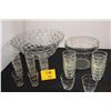 Image 1 : LARGE GLASS PUNCHBOWL, GLASS PUNCHBOWL W/CUPS & COCA COLA GLASSES (25 PCS)