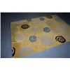 Image 2 : WOOL RUG, YELLOW SWIRL DESIGN ((50" X 82")