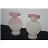 Image 2 : VICTORIAN OPAQUE FLORA VASES (2 PCS)