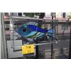 Image 3 : FRAMED STAINED GLASS PANEL, "AKULE LADY" BY M. BALDON 05 & CERAMIC "WELCOME FISH" SIGN (2 PCS)