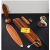 Image 1 : COLLECTION OF WOODEN SURF BOARDS & SURFING TROPHY (6 PCS)