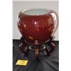 Image 1 : CHINESE OXBLOOD VASE W/STAND