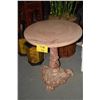 Image 1 : ITALIAN FAUX MARBLE SIDE TABLE (23 1/2" D X 25" H)