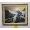 Image 1 : FRAMED OIL ON CANVAS, "KAU COVE" SIGNED J.D. (16" X 20")