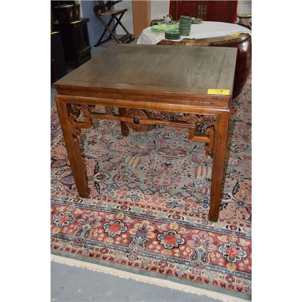 CHINESE ELMWOOD TABLE (4' X 4' X 32 1/2")