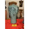 Image 1 : KOREAN CELADON VASE W/DRILLED HOLE IN BOTTOM; SIGNED (17.5")