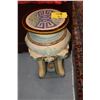 Image 1 : CHINESE SHIWAN GARDEN STOOL (BAT MOTIF) (20" H X 12" D)