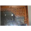 Image 3 : LARGE MIRROR W/CHINESE ARCHITECTURAL CARVED FRAME (39.5" X 41.5")