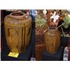 Image 1 : CHINESE STONEWARE STORAGE JARS (16.5" H) (DOES NOT INCLUDE FLOWERS)