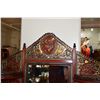 Image 2 : CHINESE RED LACQUER VANITY W/MIRROR (APPROX 35" X 20.5" X 65")