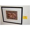 Image 1 : FRAMED BLOCK PRINT, "HANA KA LIMA"; SIGNED MAILE ANDRADE, 2005 8/16