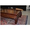 Image 3 : VINTAGE CHINESE HEAVY ROSEWOOD COFFEE TABLE W/CARVED APRON (37" X 25" X 13")