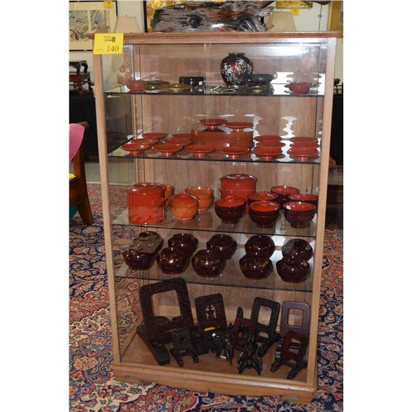 GLASS DISPLAY CASE (33" X 55" X 16 1/2")