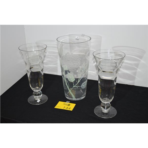 VASES (1 ETCHED) (3 PCS)