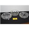 Image 1 : CRYSTAL & GLASS BOWLS (3 PCS)