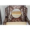 Image 2 : CHINESE ROSEWOOD INLAID MOTHER OF PEARL ARMCHAIRS, THE BACKS W/ROUND STORY MARBLE INSETS, MOTHER OF 
