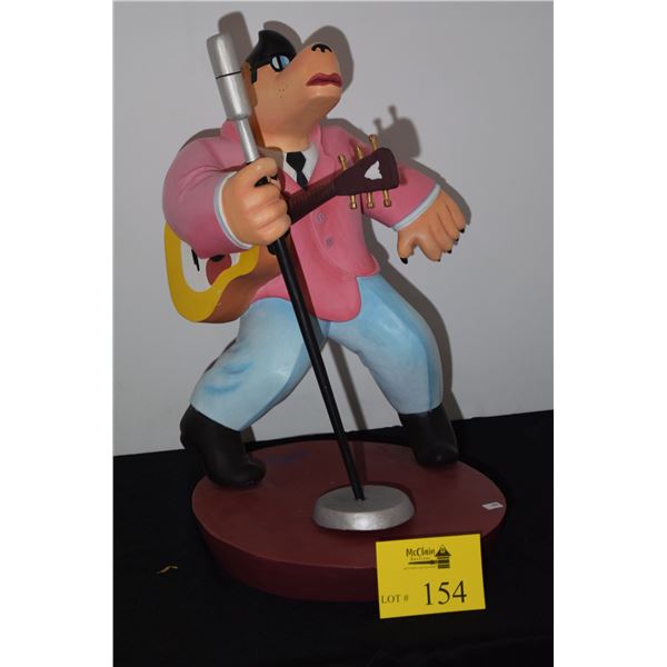 ORIGINAL HAND CARVED ACRYLIC ON WOOD ELVIS COYOTE SCULPTURE BY ARTIST MARKUS PIERSON