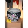 Image 1 : CERAMIC PLANTER W/FLORAL & FISH MOTIF