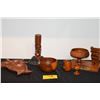 Image 1 : COLLECTION OF VINTAGE TIKI TROPHIES, WOOD BOWL, LEAF DISH, KOA CUP & GOBLET (6 PCS)