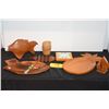 Image 1 : MIXED LOT: WOODEN TRIVETS, COASTER, TRAYS, PICKS, CHEESE SPREADER, NAPKIN HOLDER & LAUHALA CUP HOLDE