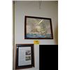 Image 1 : KOA FRAMED GOUACHE ON BOARD, "SHIPS & DIAMOND HEAD", SIGNED, CA. 1939 & BIO OF ALEXANDER MACLEOD, RA
