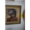 Image 1 : FRAMED OIL ON CANVAS, "NATIVE CHILD"; SIGNED & DATED FEB 1976 (18" X 20")
