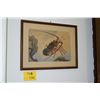 Image 1 : FRAMED JAPANESE UKIYOYE BLOCK PRINT, LOBSTER