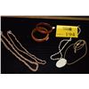 Image 1 : TWISTED 2 STRAND KEHELELANI & PUKA SHELL "NIIHAU" LEI, SINGLE STRAND KEHELELANI & PUKA SHELL "NIIHAU