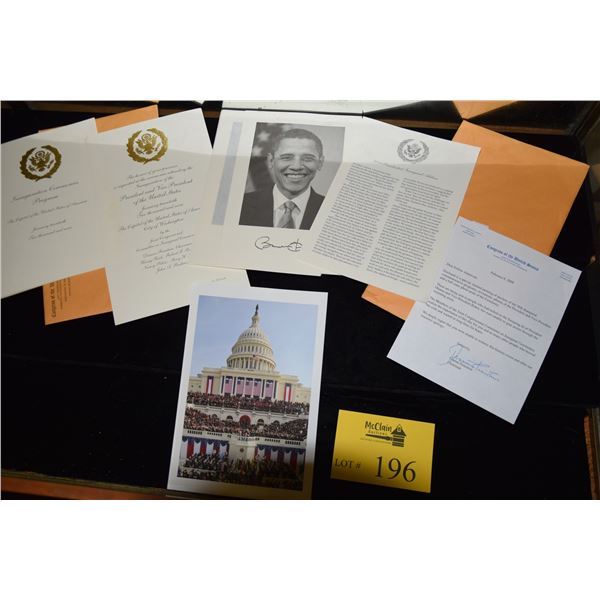 PACKET OF THE 56TH INAUGURAL COMMEMORATIVE PROGRAMS, INVITATIONS & PHOTO'S